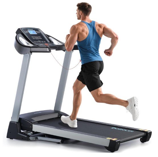 BORGUSI Treadmills with 22 Inch Wide Belt