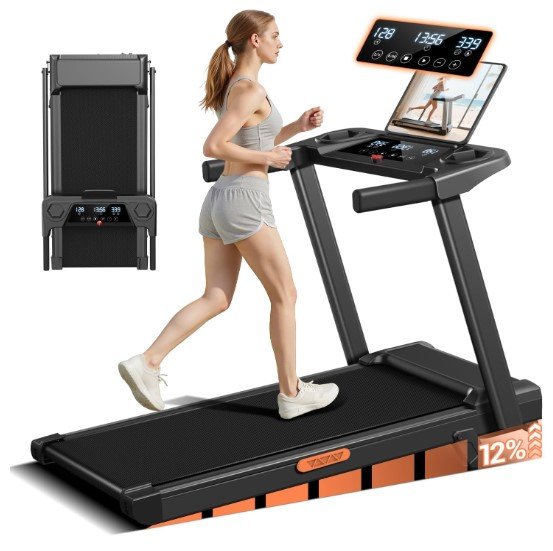 LONTEK 12% Incline Treadmill with Handle