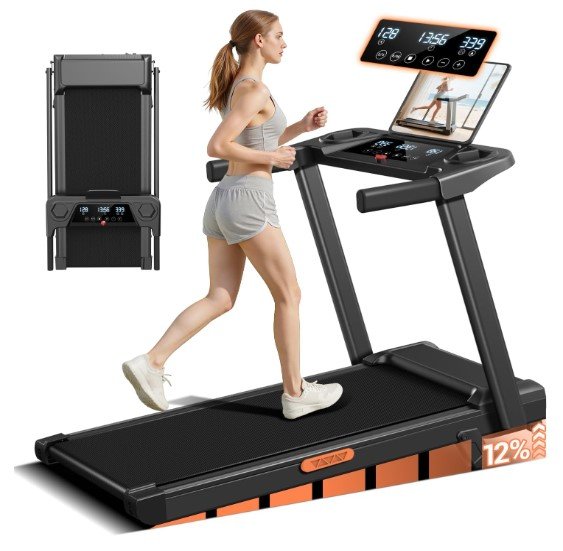 LONTEK 12% Incline Treadmill with Touch Screen