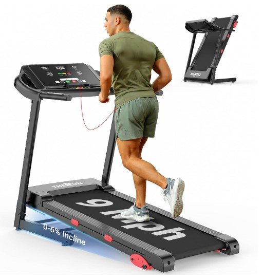 THERUN Home Treadmill with Wider Running Belt