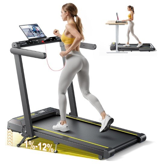 TOPUTURE Walking Pad Treadmill with Incline
