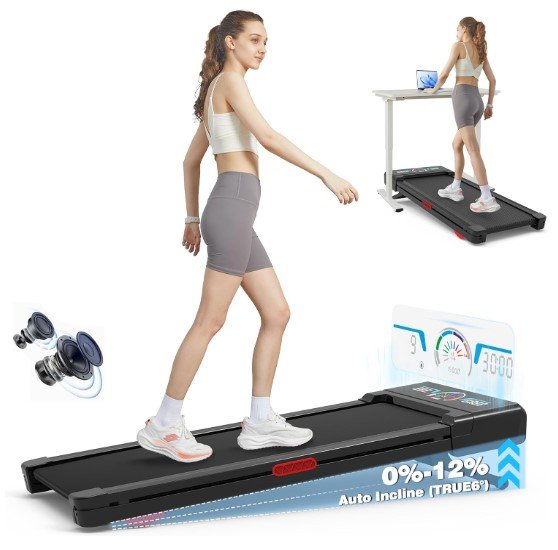 TRAILVIBER Walking Pad Treadmill with Incline