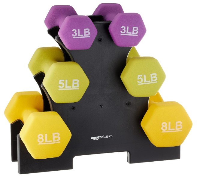 Amazon Basics Neoprene Dumbbell Hand Weights