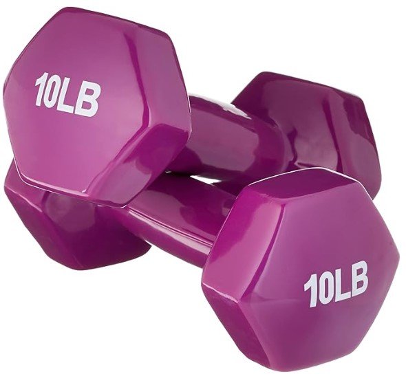 Amazon Basics Vinyl Coated Dumbbell Hand Weights