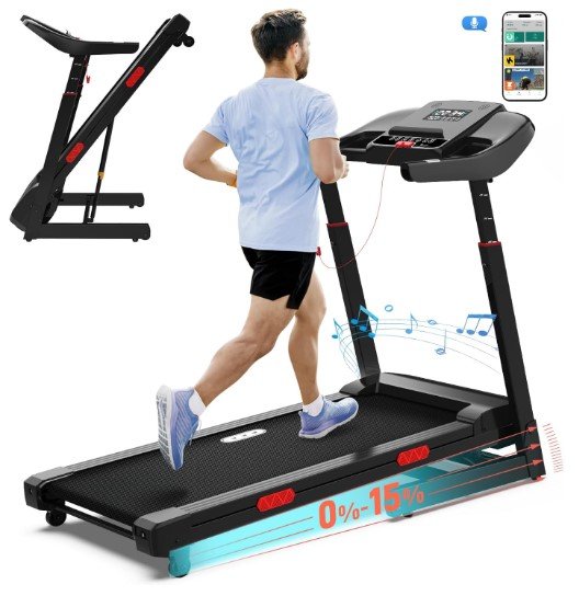 CIIHI Voice Control Treadmill with Auto Incline