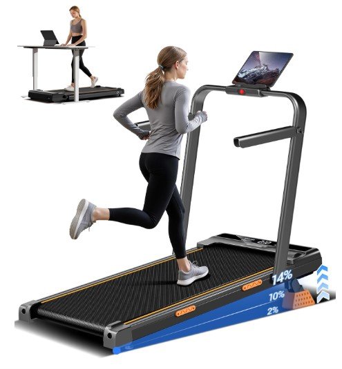 CURSOR FITNESS Incline Walking Pad Treadmill
