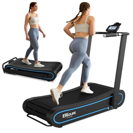 ERGOLIFE Curved Treadmill with Non-Electric Motorized
