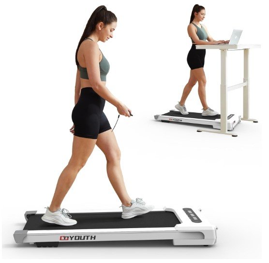 GOYOUTH 2 in 1 Under Desk Electric Treadmill