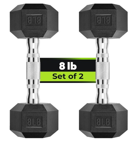 HANDBODE Rubber Dumbbells for Home Gym