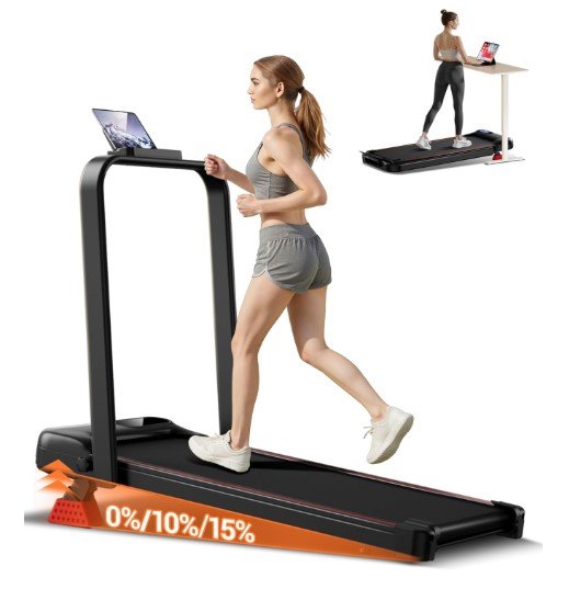 LONTEK 4-in-1 Walking Pad with 15% Incline