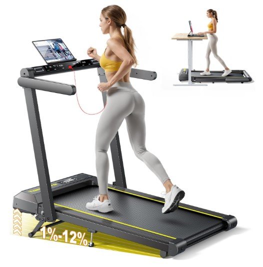 TOPUTURE Treadmill with Incline & Handle Bar