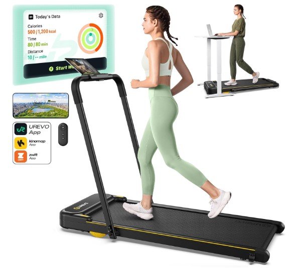 UREVO Strol 2E Smart 2 in 1 Folding Treadmill