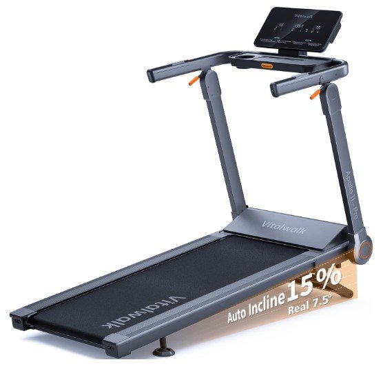 VITALWALK Foldable Treadmill with Auto Incline