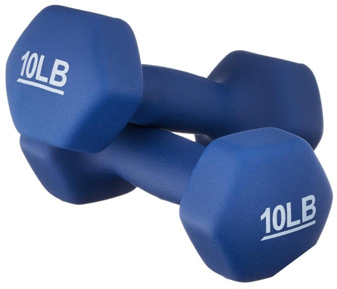Amazon Basics 10 LB Neoprene Dumbbells