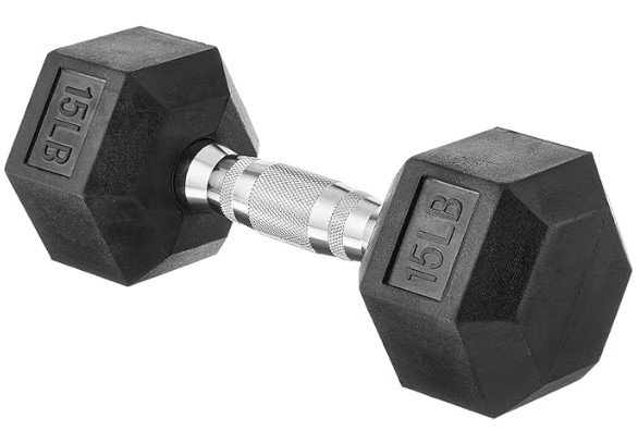 Amazon Basics Rubber Hex Dumbbell Hand Weight