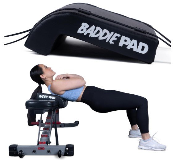 Baddiepad Hip Thrust Bench for Back Shoulder Neck Support