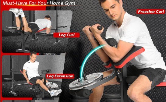 Best Weight Benches with Leg Extension and Leg Curl