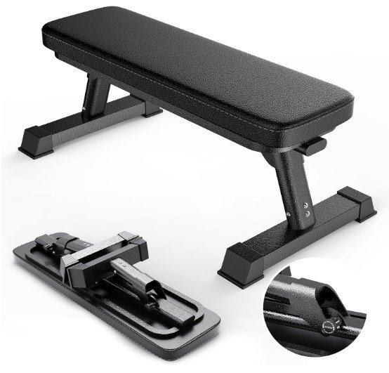 Finer Form Gym Quality Foldable Flat Bench
