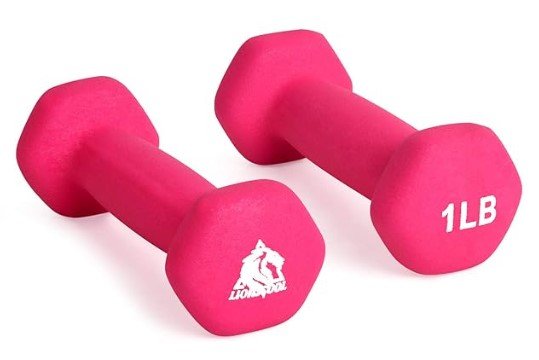LIONSCOOL Set of 2 Neoprene Coated Dumbbell