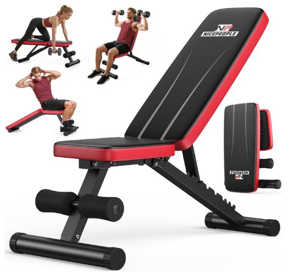 NICEPEOPLE Compact Weight Bench for Small Space