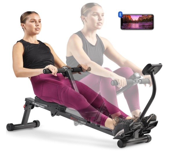 Sunny Health & Fitness Compact Adjustable Rowing Machine