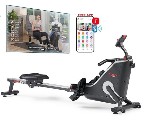 Sunny Health & Fitness Flip & Foldable Rowing Machine