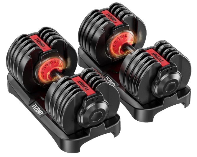 TYZDMY Adjustable Heavy Dumbbells Set of 2