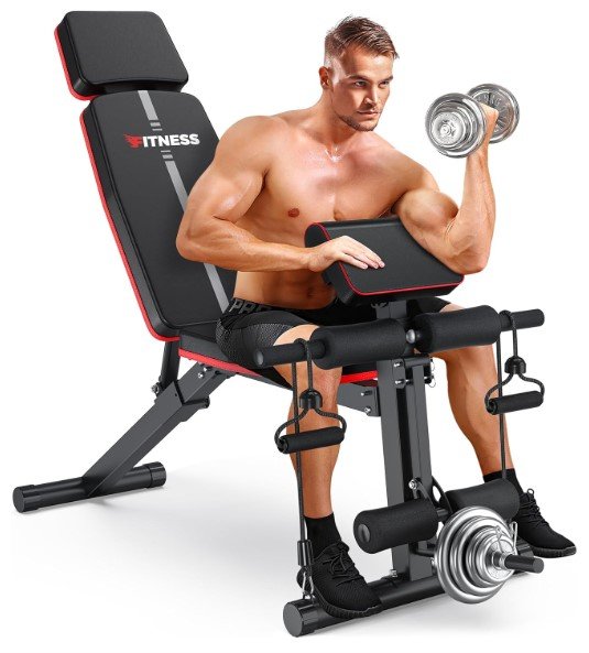 XDDIAS Workout Bench with Leg Extension