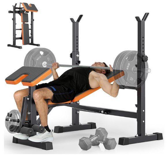 YOLEO Weight Bench and Rack Combo