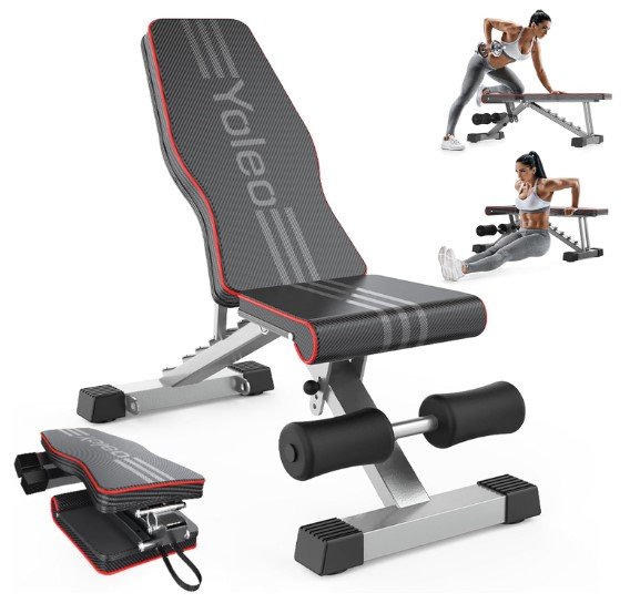 Yoleo Adjustable Weight Bench for Workout