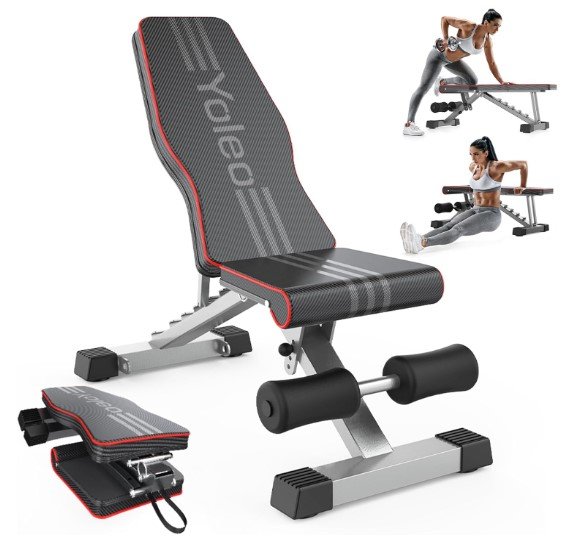 Yoleo Foldable Bench Press Bench of Home Gym