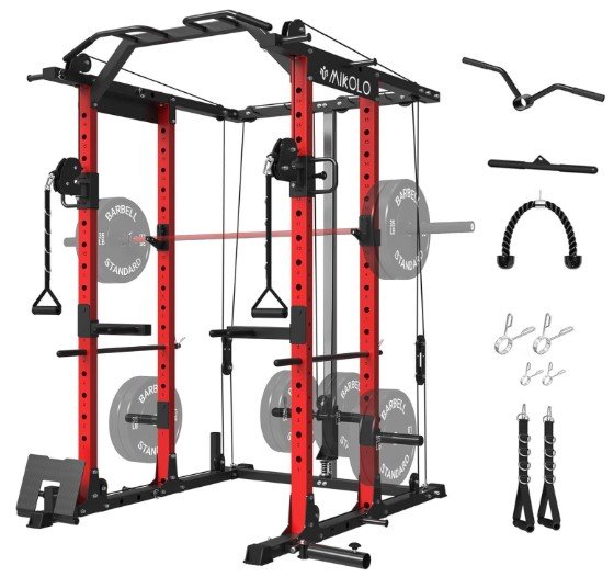 Mikolo Power Rack with Cable Crossover System