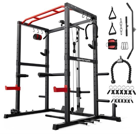 Sportsroyals Multi-Function Power Rack for Home Gym