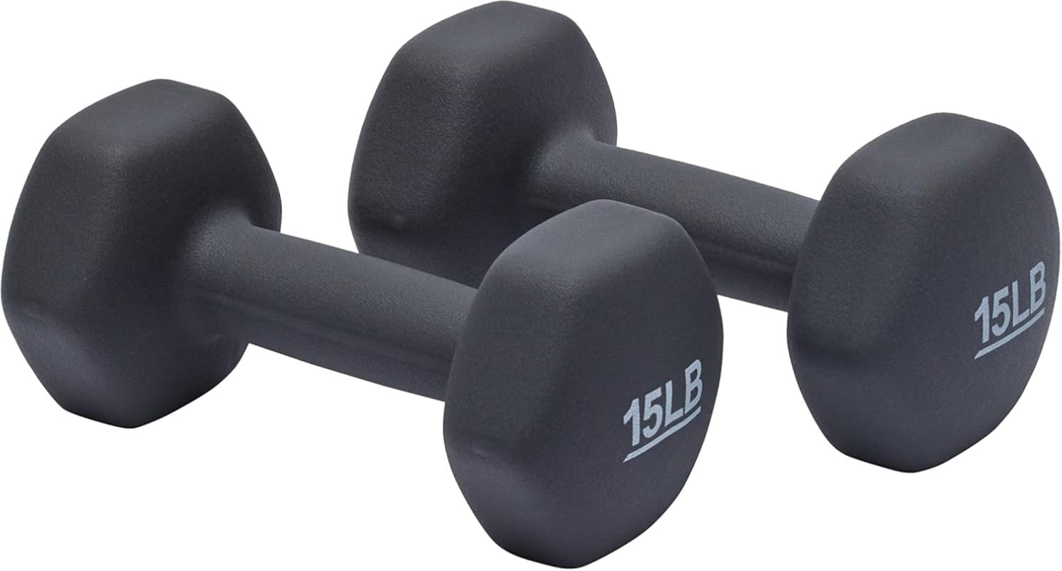 Amazon Basics Neoprene Dumbbells for Exercise, Muscle Toning, and Home