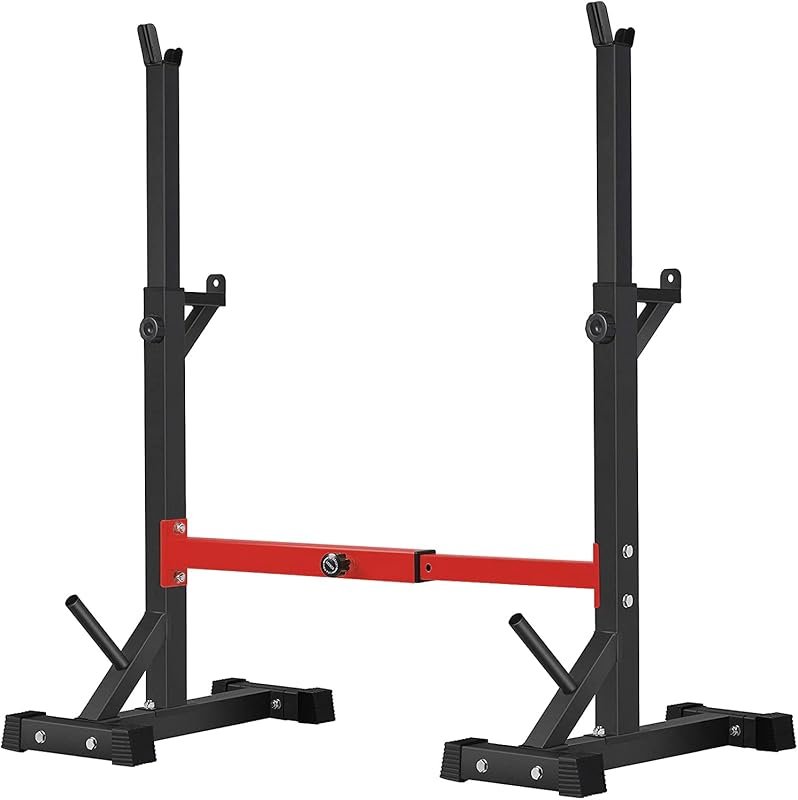 BangTong&Li Adjustable Weight Rack Stand for Barbell and Bench Press w