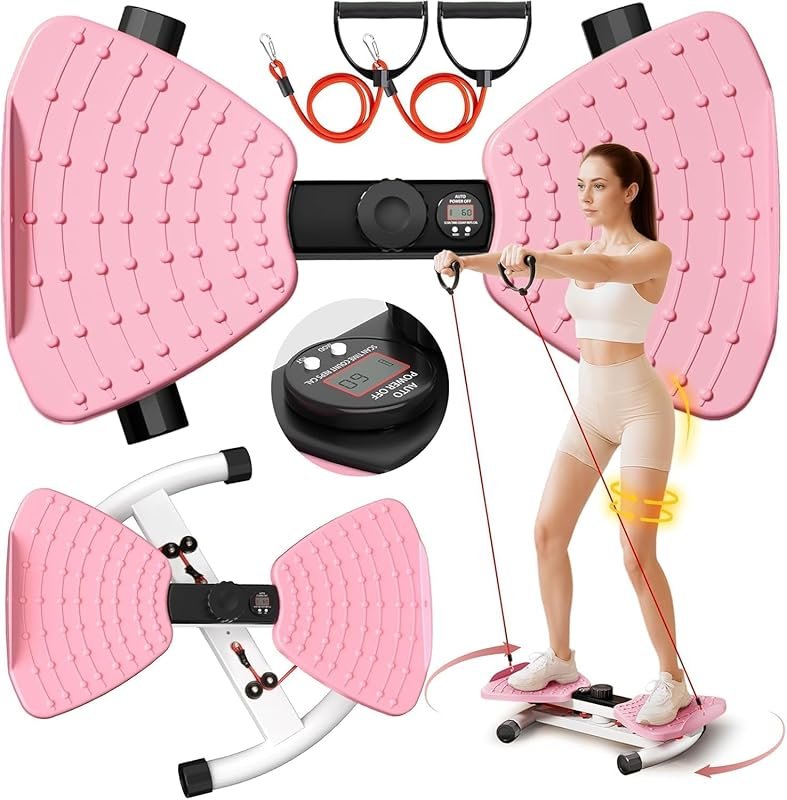 Waist Twister Machine with LED Monitor, 300lb Capacity, Ultra-Quiet 20