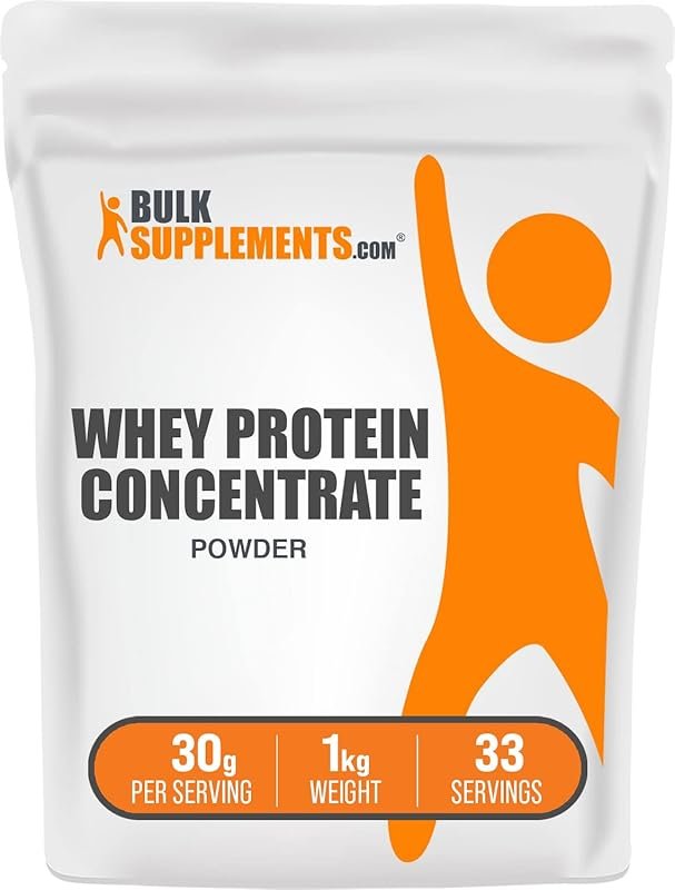 BulkSupplements Whey Protein Concentrate – Unflavored, Unsweetened, 30