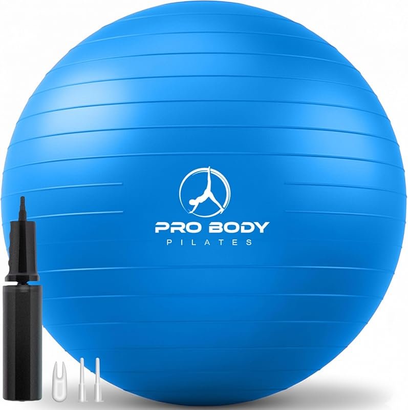 ProBody Pilates Exercise Ball – Gym Grade Stability Ball for Fitness, 