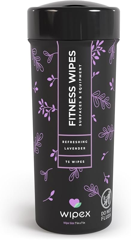 Natural Lavender Vinegar 75 Wipes for Yoga Mats & Peloton Bikes