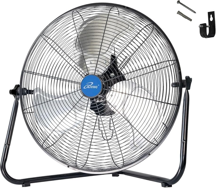 iLIVING 20 Inch Heavy Duty Floor & Wall Mount Fan
