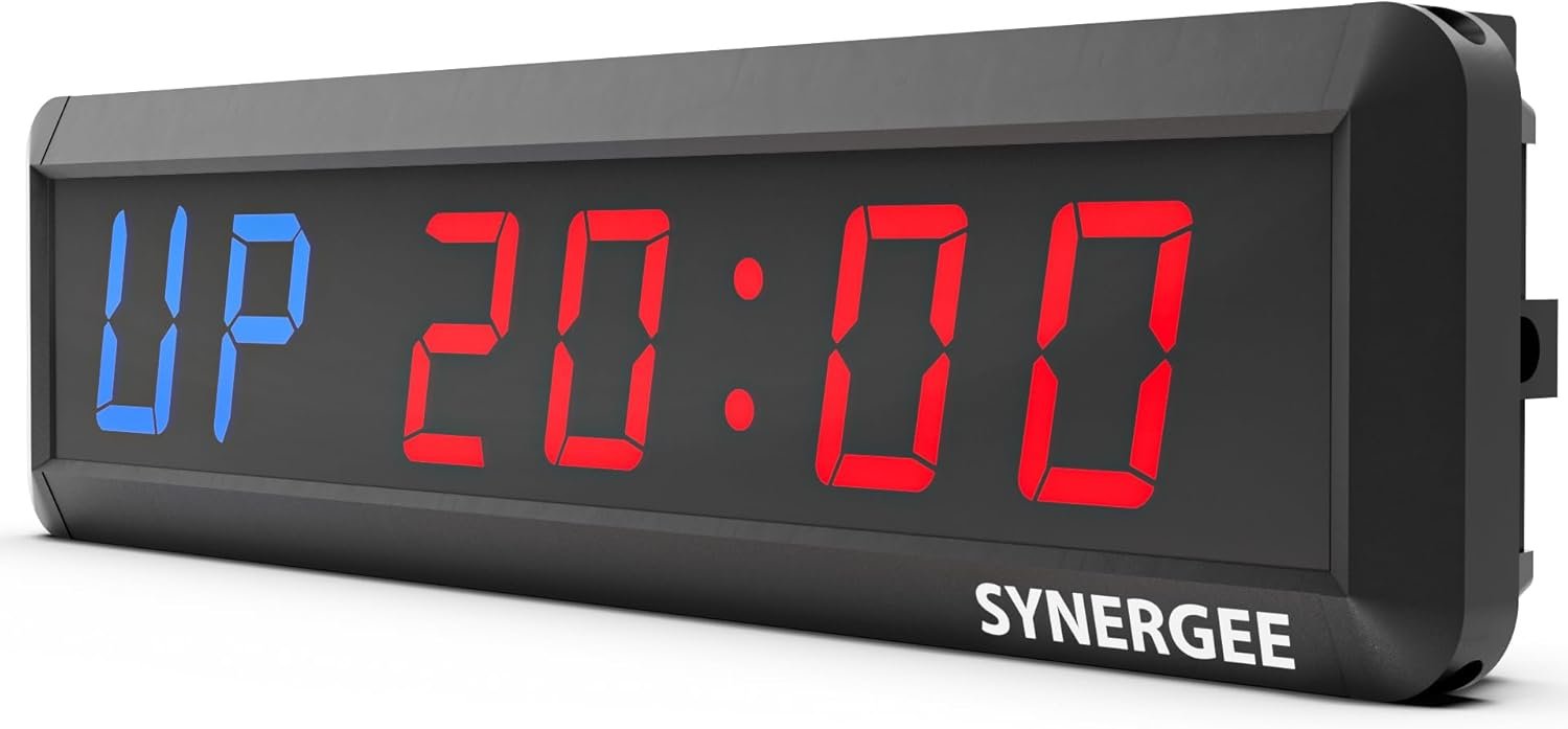 Programmable 16.5” Wall-Mounted Gym Timer with Wireless Remote for Tabata