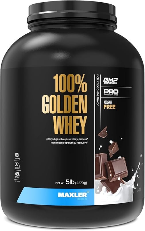 Maxler 100% Golden Whey Protein – 22g Fast-Absorbing Protein Blend for