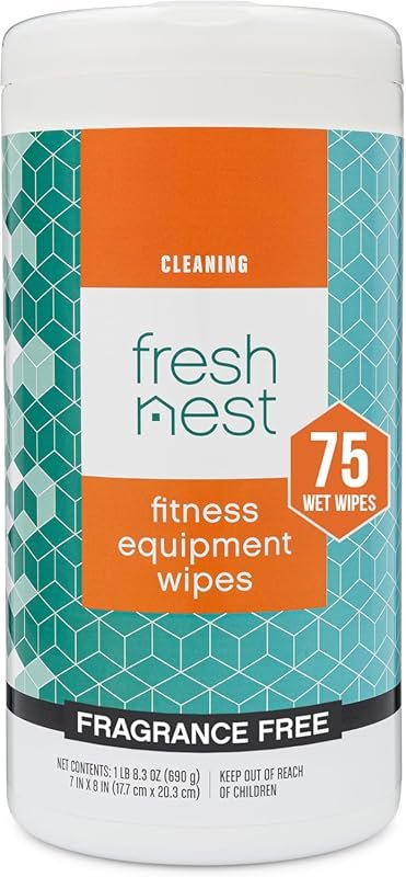 Fragrance-Free 75-Count Cleaning Wipes for Gyms, Yoga Mats & Bikes