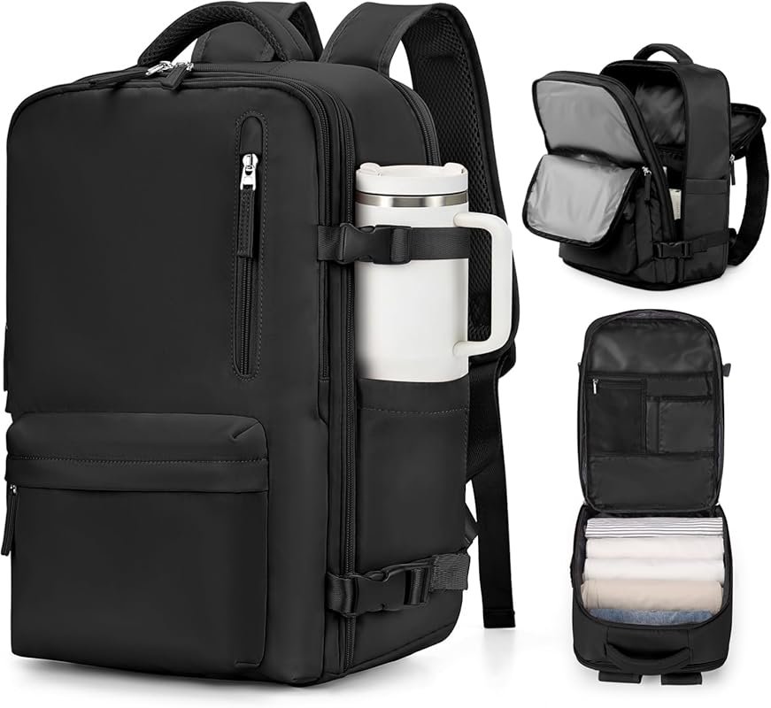 Large Carry-On Travel Backpack for Men & Women, Flight Approved, Light