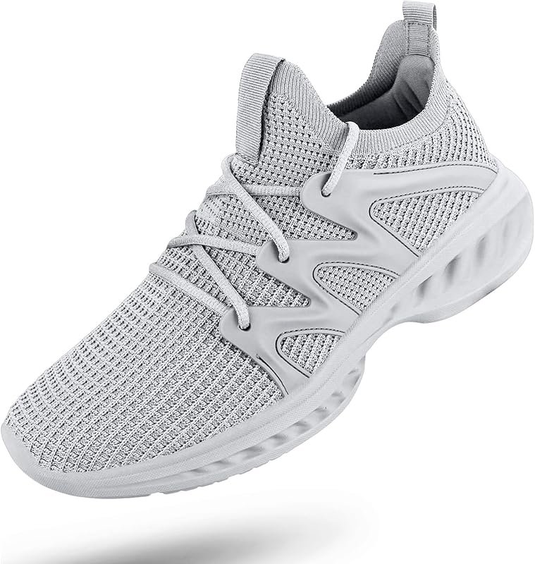 Men's Slip-On Lightweight Walking Shoes with Breathable, Non-Slip Design for Running, Gym, and Tennis