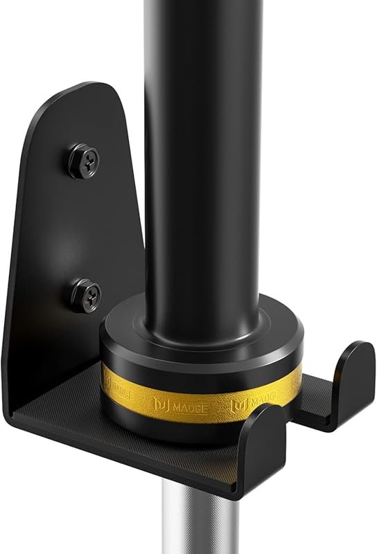 Black Powder Coated Olympic Barbell Hanger, Vertical Wall Rack for Hom