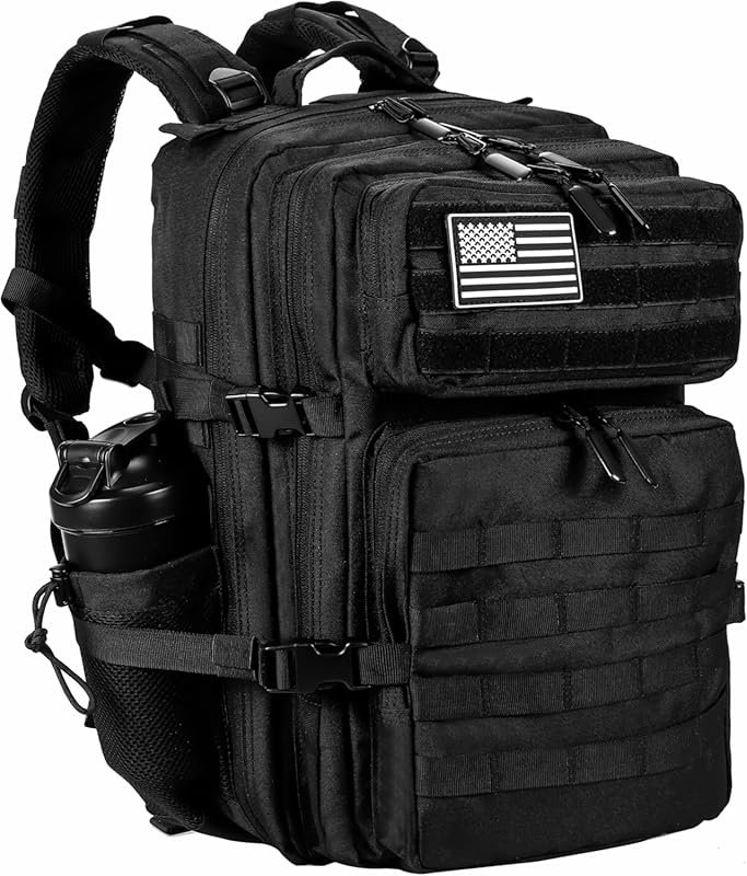 45L Military Tactical Backpack for Men & Women with MOLLE System and 3
