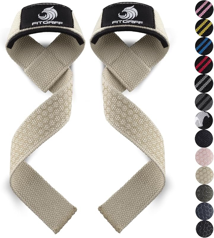 Premium Cotton Padded Wrist Straps for Deadlifts & Gym – Fitgriff Men 