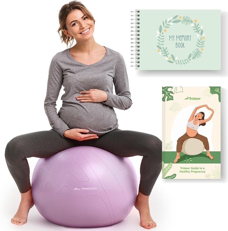 Trideer Extra Thick Birthing Ball – 440LB Anti-Burst Yoga Ball for Pre