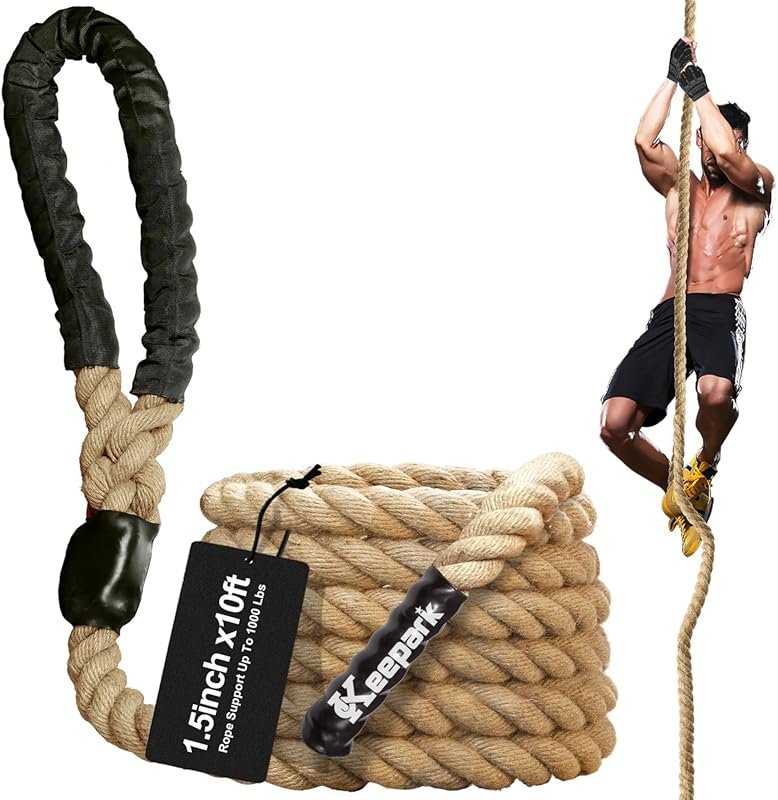 Durable 1.5 Inch Gym Climbing Rope for Fitness, Strength Training & Outdoor Workouts